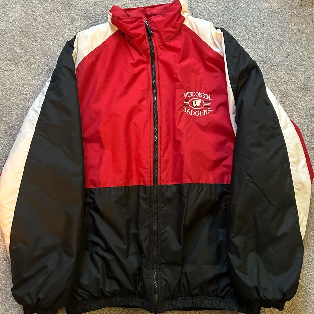 Vintage Holloway Wisconsin Badgers Puffer Jacket